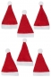 Preview: Weihnachtsmütze Filz rot/weiss mittel D=55mm, 6er-Set